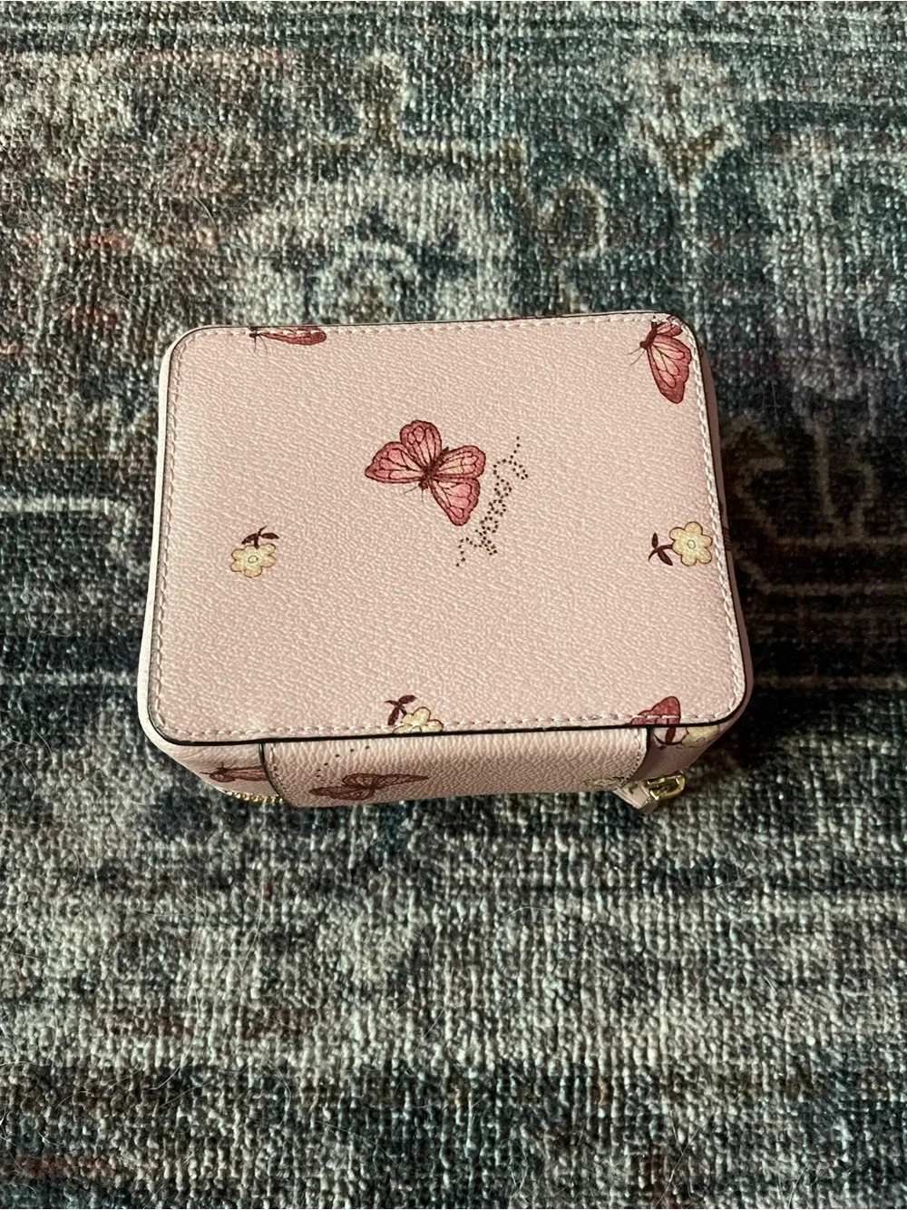 🌸Coach Women's Butterfly Print Jewelry Box in the color Blossom C8082🌸